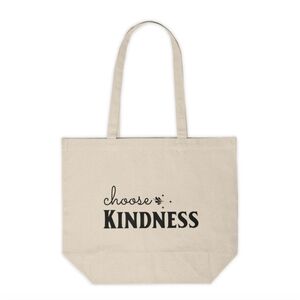 Choose Kindness Motivational Custom Canvas Tote Bag